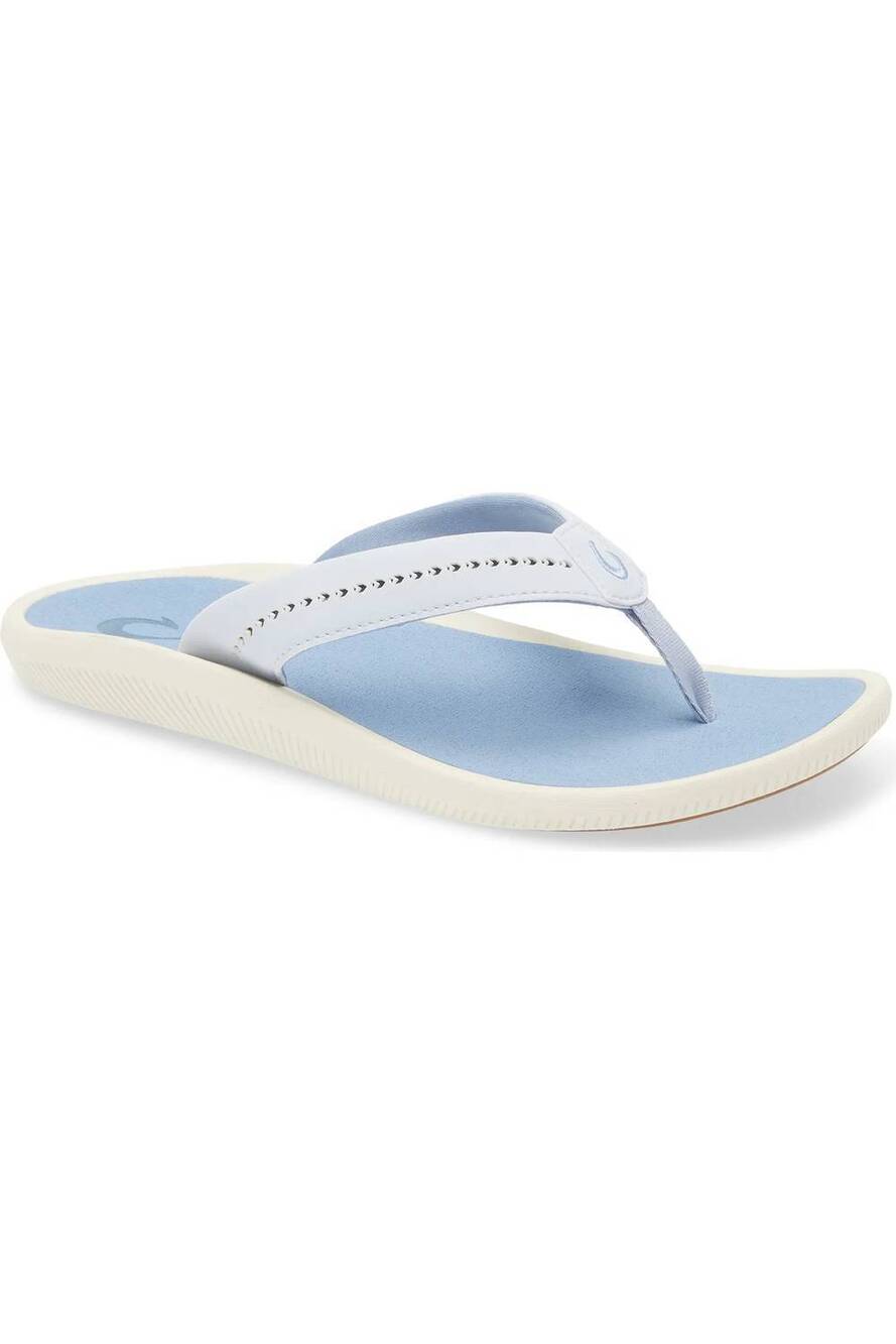 NEW OLUKAI women's ulele water resistant flip flop sandal in lanai breeze/ocean